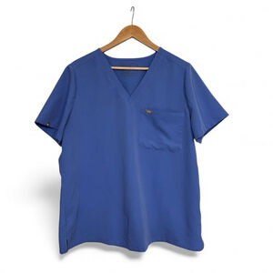 FIGS Catarina Technical Collection Scrub Top Blue XL